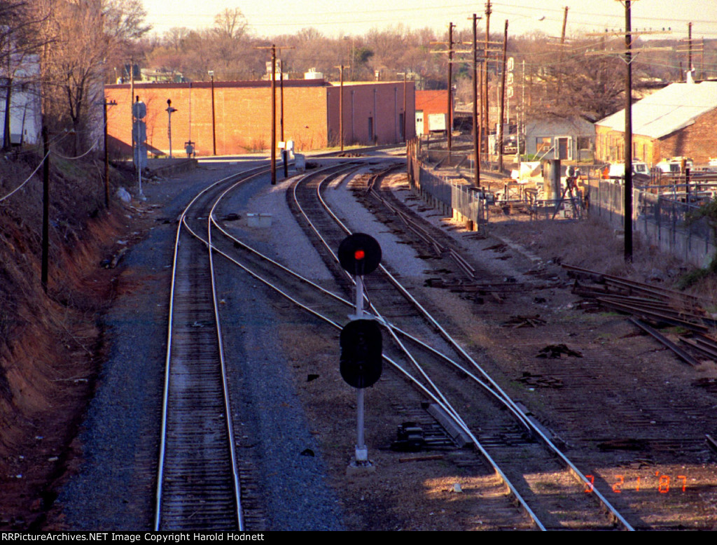 View looking north at Southern Junction